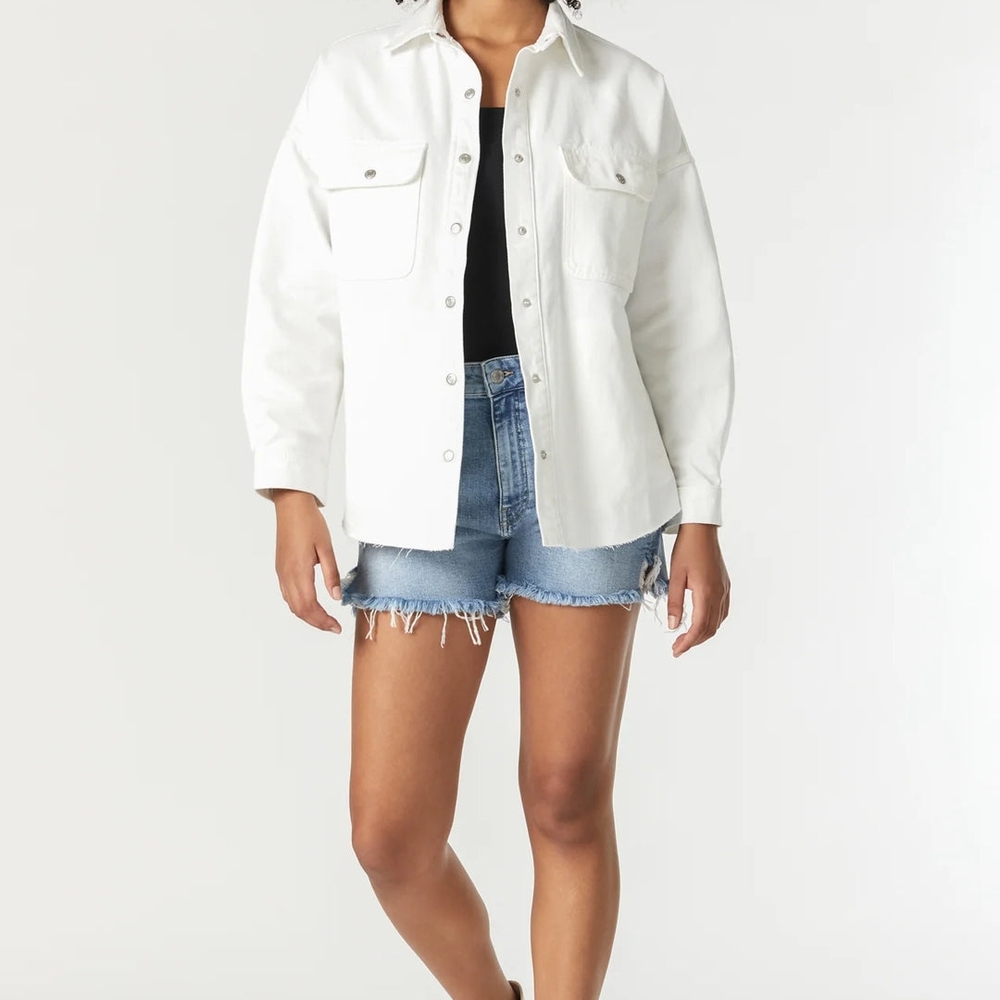 Mavi white denim jacket